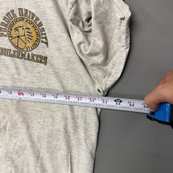 Vintage Purdue Boilermakers Grey Distressed Champion Grey Tee Shirt XL - Picture 7 of 7